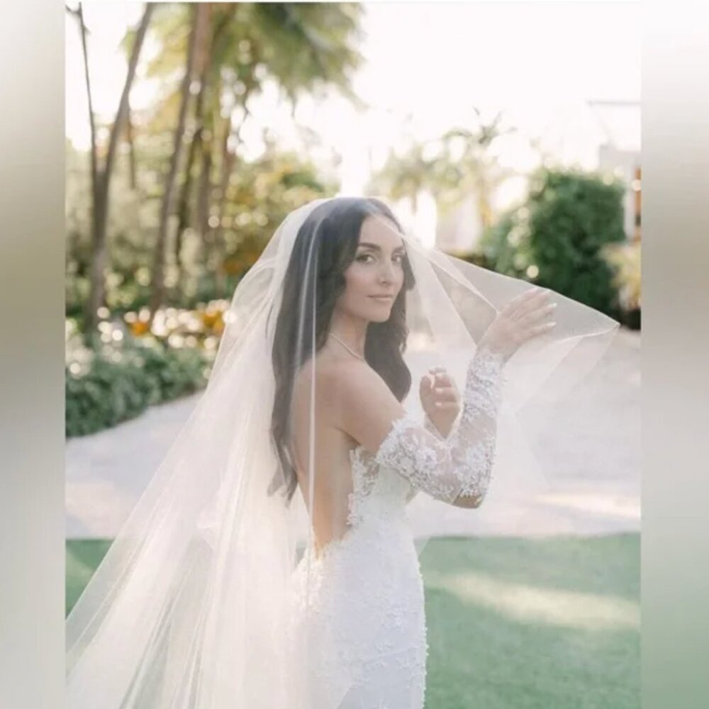 Plain Cathedral Wedding Veil